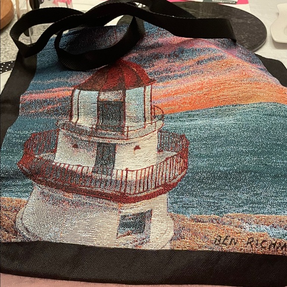 Lighthouse Tapestry Tote Bag